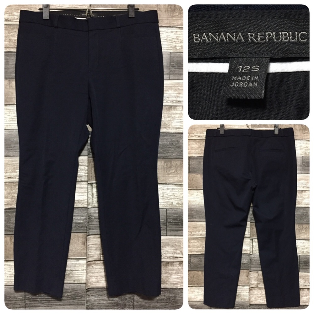 Banana Republic Sloan Pants Women’s 12S Navy Blue Stretch (Inseam 25.5)